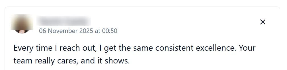 Customer testimonial 10