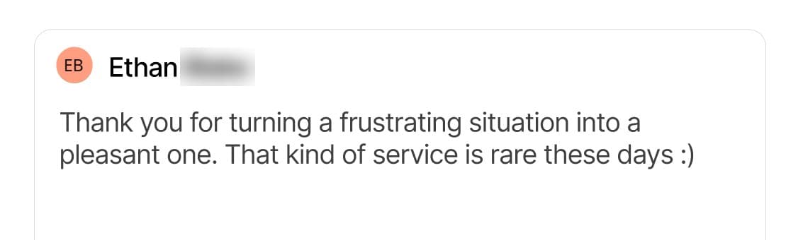 Customer testimonial 11